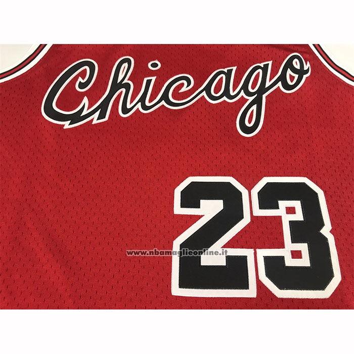 Maglia Chicago Bulls Michael Jordan No 23 Autentico 1984-85 Rosso